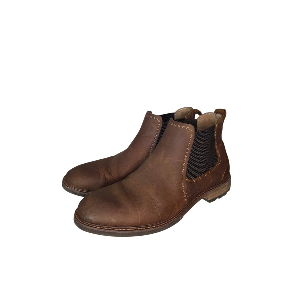 Florsheim Mens 8M Brown Leather Chelsea Boots Slip On Ankle Dress Casual